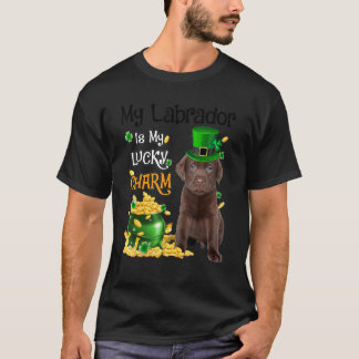 Min labrador är min Lucky Charm Cute Hund Patricks T Shirt