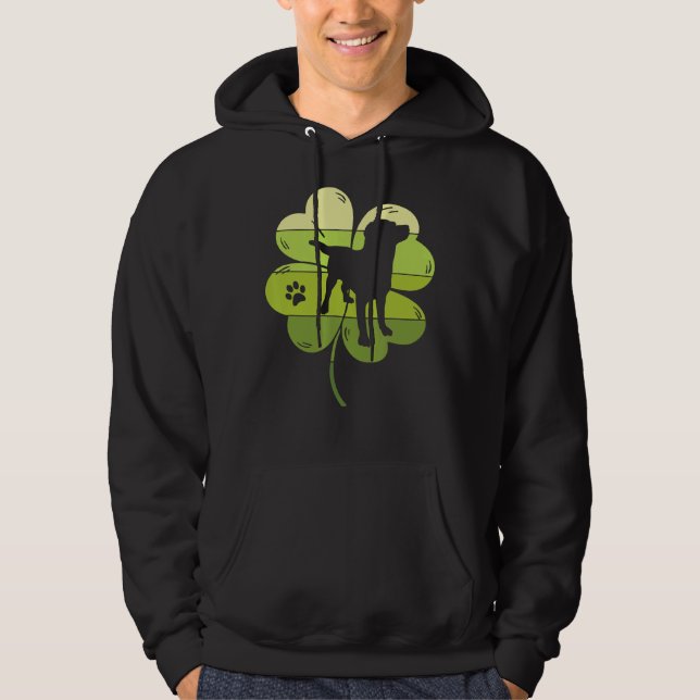 Min labrador är min Lucky Charm Pun St patricks da Hoodie (Framsida)