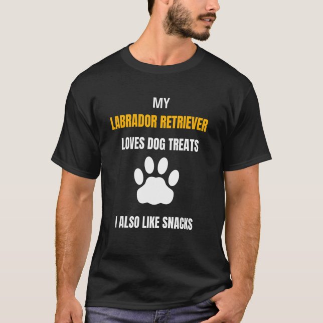 Min Labrador Retriever Kärlek Hund Treats Snacks H T Shirt (Framsida)