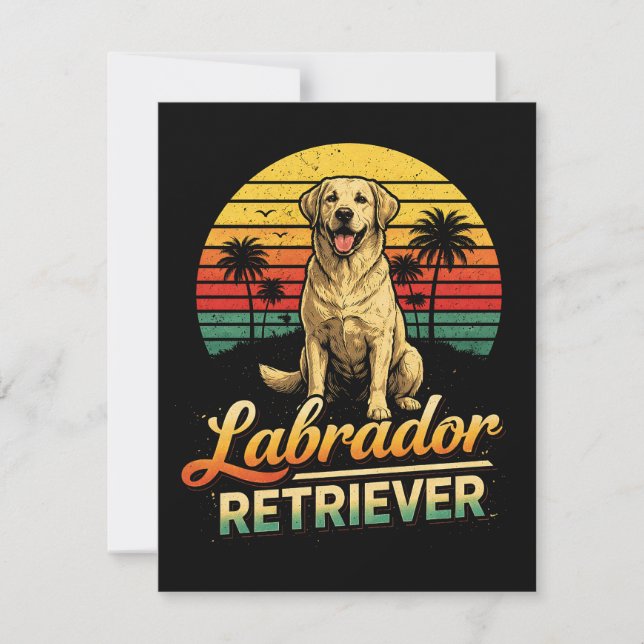 Min Labrador Retriever Tack Kort (Framsida)