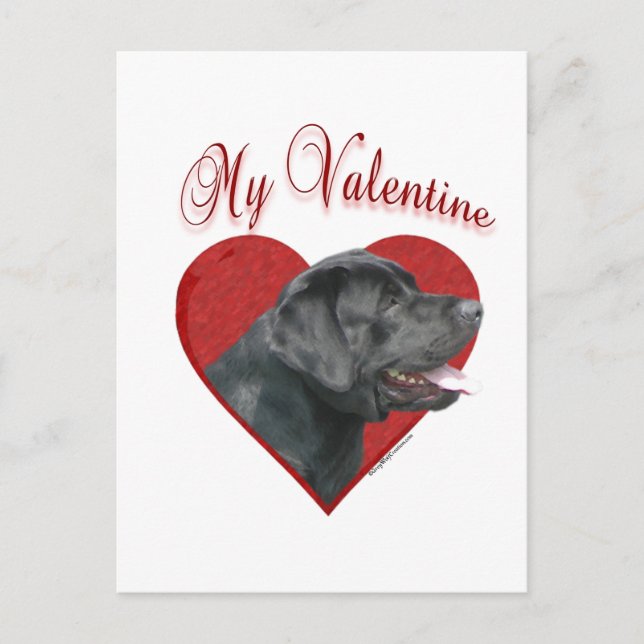 Min Labrador Retriever Valentine Helg Vykort (Framsida)