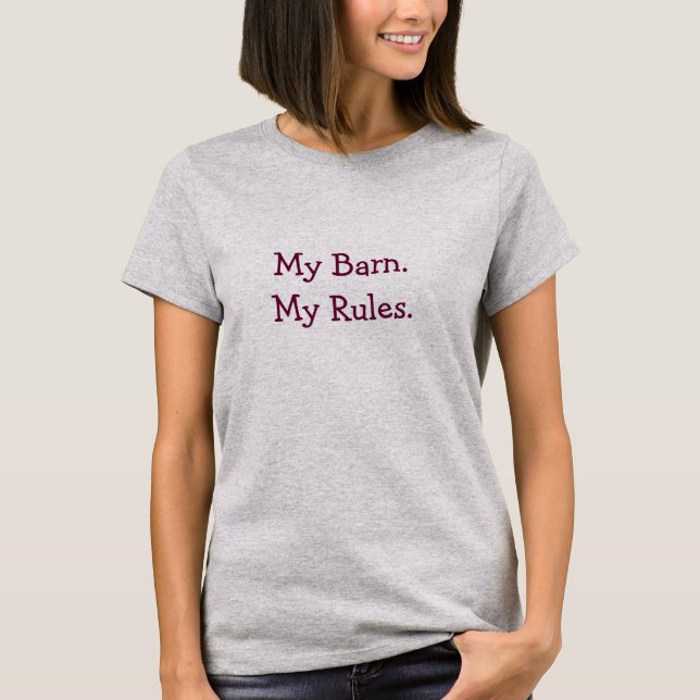 Min ladugård. Min regler Tee Shirt (Framsida)