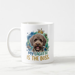 Min Lagotto Är Chefen Rolig Hund Kaffe Mugg