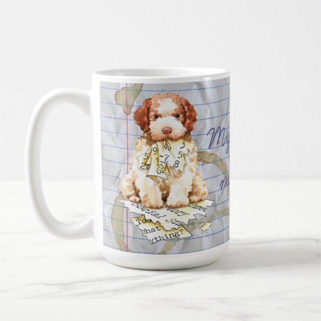 Min Lagotto Ate Min lejonplan Kaffe Mugg (Vänster)