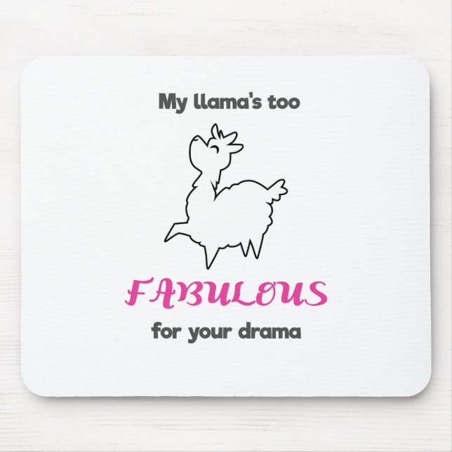 Min lamas är för svindlande för din Drama Llama Musmatta (Framsidan)