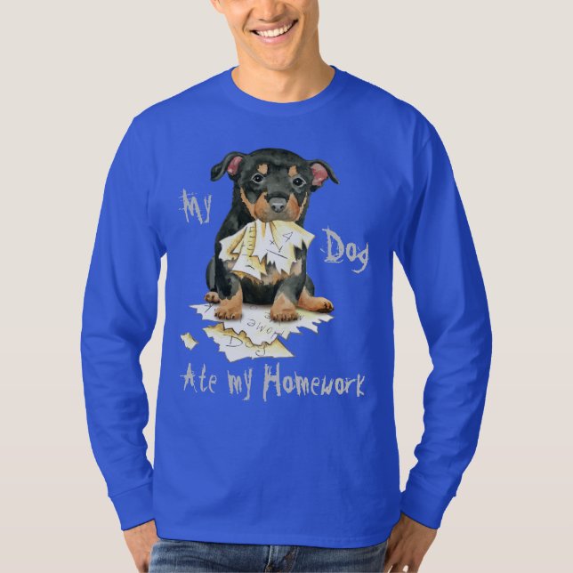 Min Lancashire Heeler Ate Min hemläxa T Shirt (Framsida)