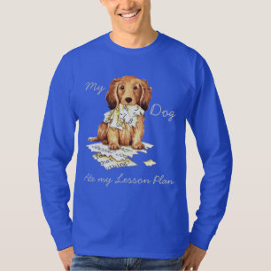 Min Långhåriga Dachshund Ate min Lesson Plan Tee Shirt