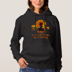 Min långlivade Dachshund Rides Pistol Hund Witch H T Shirt
