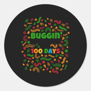 Min lärare i 100 dagar med skoldräkt 100 dagar runt klistermärke