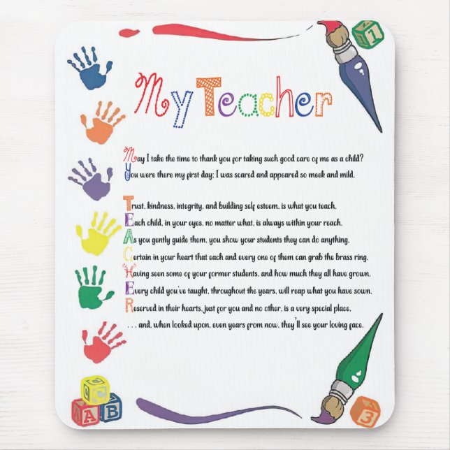Min lärare Mousepad Musmatta (Framsidan)