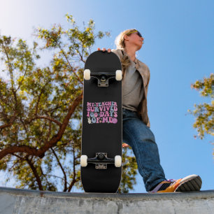 Min lärare överlevde 100 dagar av mig disco groovy mini skateboard bräda 18,5 cm