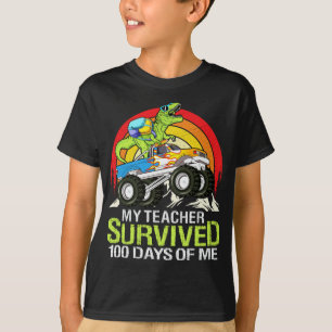 Min lärare överlevde 100 dagar med mig Rolig dinos T Shirt