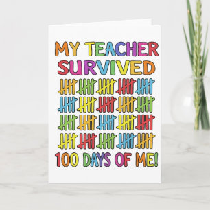 Min lärare överlevde 100 dagar med mig Rolig skola Kort