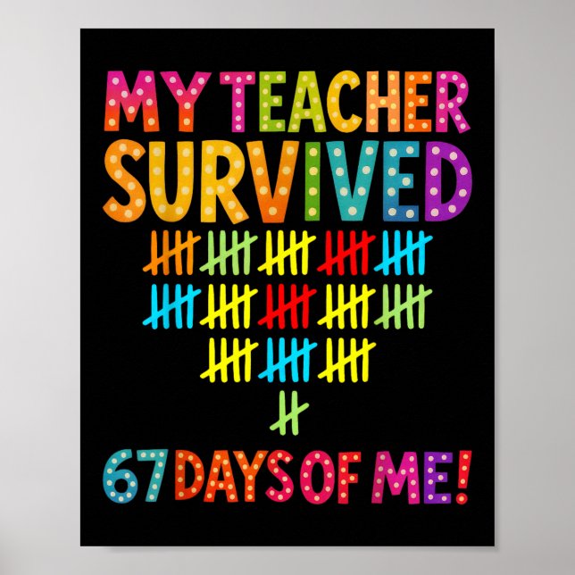 Min lärare överlevde 67 dagar av mig Six Seven Mem Poster (Framsidan)