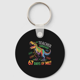 Min lärare överlevde 67 skoldagar 67 meme Dino Nyckelring
