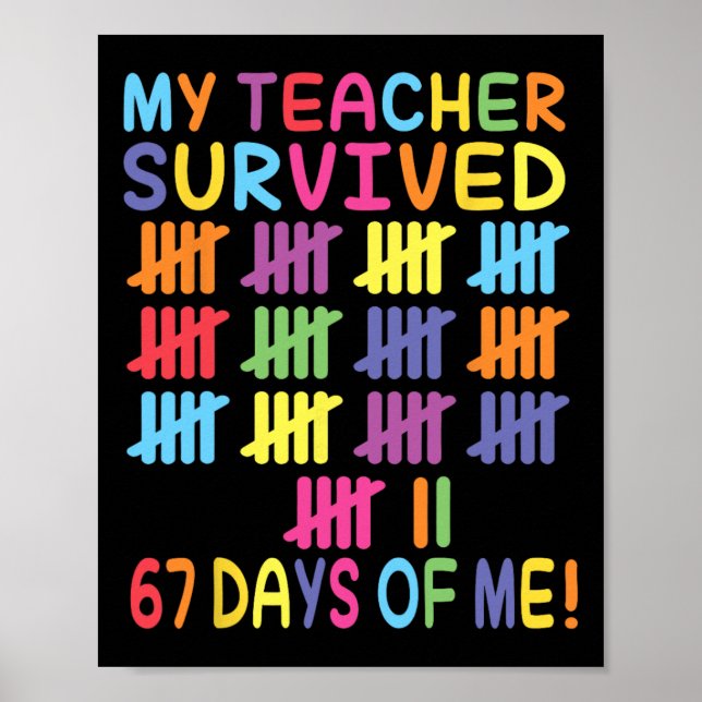 Min lärare överlevde 67 skoldagar åt mig, roligt poster (Framsidan)