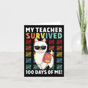 Min lärare Överlevt 100 dagar av mig 100 dagar av Kort