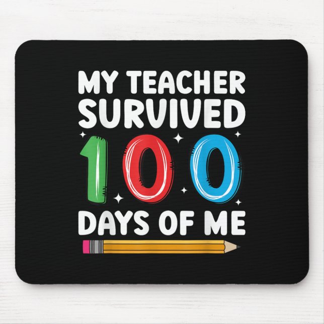 Min lärare Överlevt 100 dagar av mig 100 dagar av  Musmatta (Framsidan)