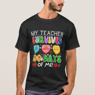 Min lärare Överlevt 100 dagar av mig 100 dagar av T Shirt