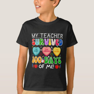 Min lärare Överlevt 100 dagar av mig 100 dagar av T Shirt