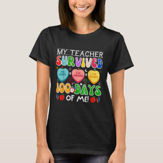 Min lärare Överlevt 100 dagar av mig 100 dagar av T Shirt