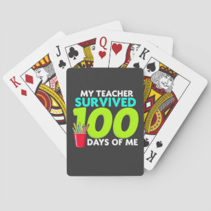 "Min lärare Överlevt 100 dagar av mig Casinokort