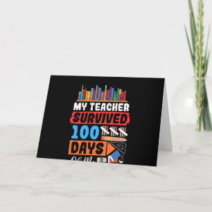 Min lärare Överlevt 100 dagar. Kort