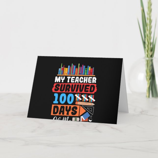 Min lärare Överlevt 100 dagar. Kort (Framsida)