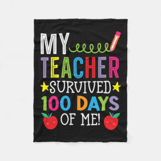 Min lärare Överlevt 100 dagar Student Pupil Fleecefilt