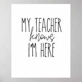 Min lärare vet att jag är här - poster, murdekan poster