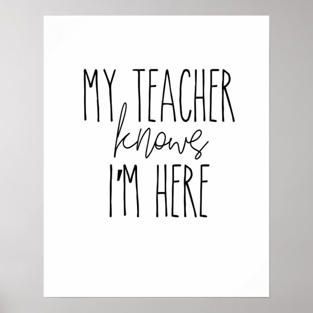 Min lärare vet att jag är här - poster, murdekan poster (Framsidan)