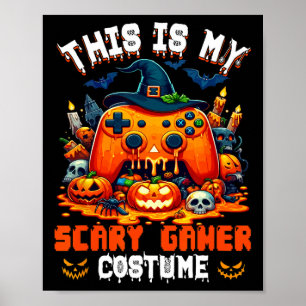 Min läskiga gamer-kostym Halloween-spelkontroll A Poster