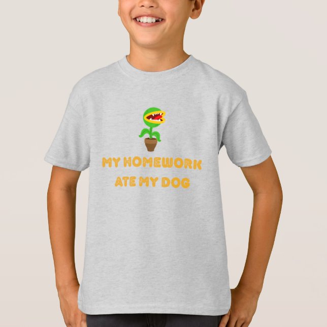 Min läxa åt min hund t shirt (Framsida)
