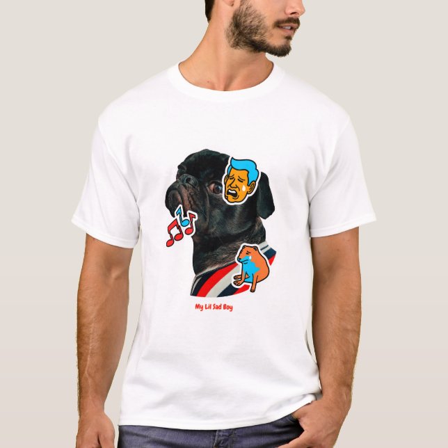 Min Ledsen Boy - Ledsens Hund T Shirt (Framsida)