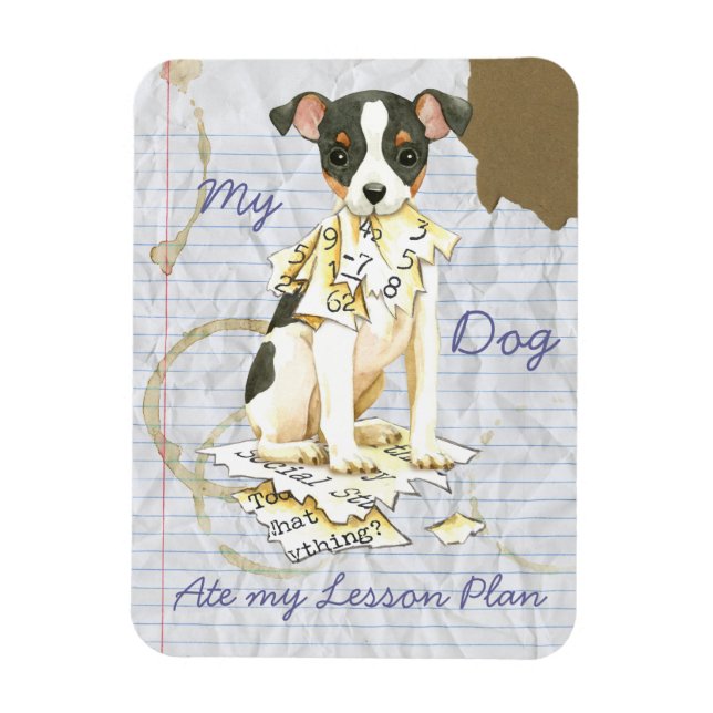 Min Leksak Fox Terrier Ate min Lesson Plan Magnet (Vertikal)
