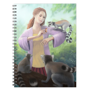 Min Lemurvänner Anteckningsbok Med Spiral