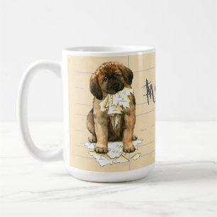 Min Leonberger åt min läxa Kaffemugg