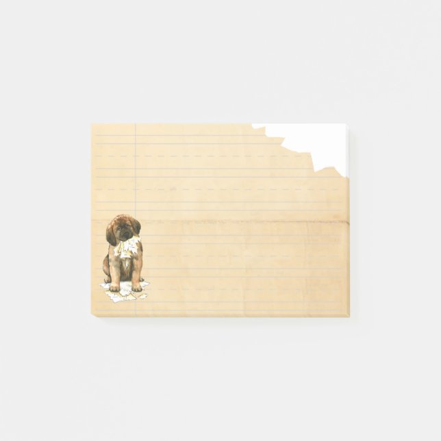Min Leonberger åt min läxa Post-it Block (Framsida)