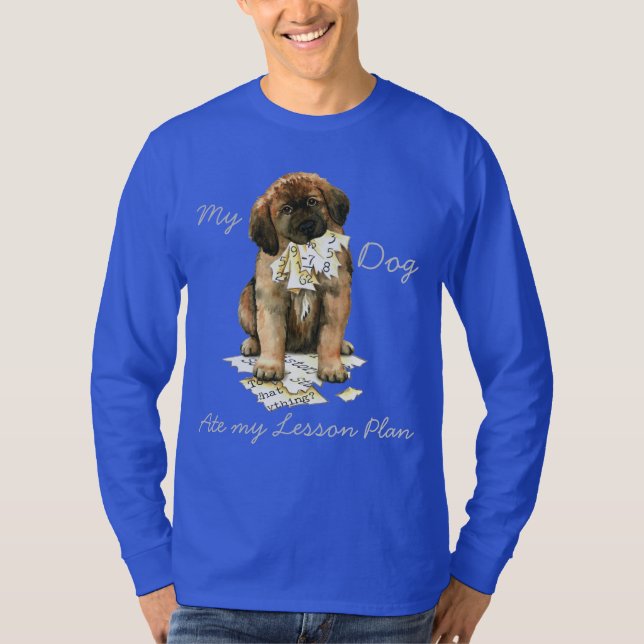 Min Leonberger Ate My Lesson Plan Tee (Framsida)