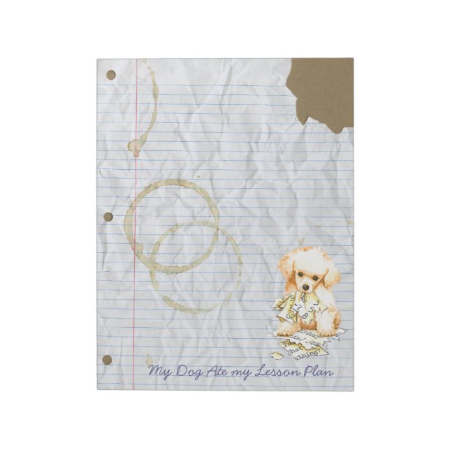 Min Lessonplan Leksak Pudel Ate min Lesson Plan Anteckningsblock (Roterad)