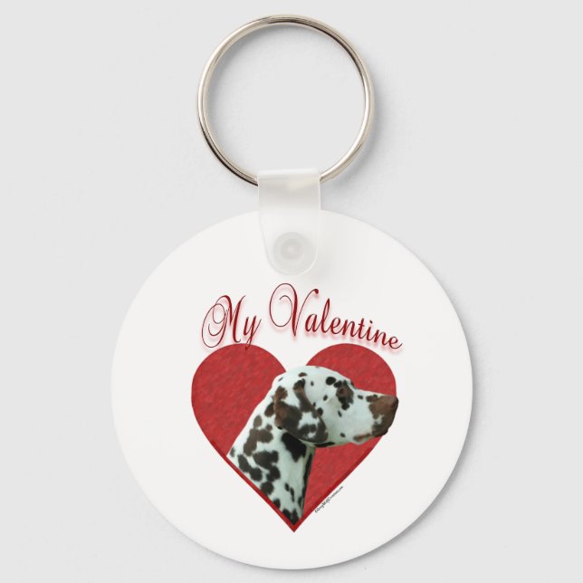 Min lever Dalmatian Valentine Nyckelring (Framsida)