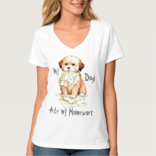 Min Lhasa Apso Ate Min hemläxa T-Shirt