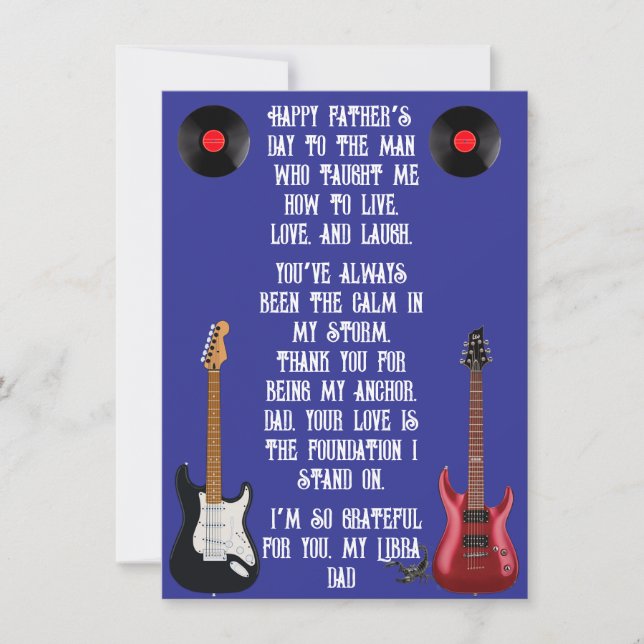 Min Libra pappa Julkort (Framsida)