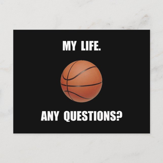 Min Life Basketball Vykort (Framsida)