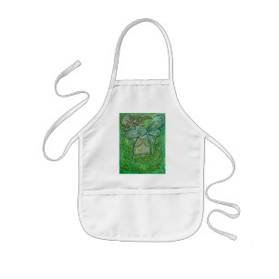 Min Life Grönt Cancer Angel Apron Barnförkläde