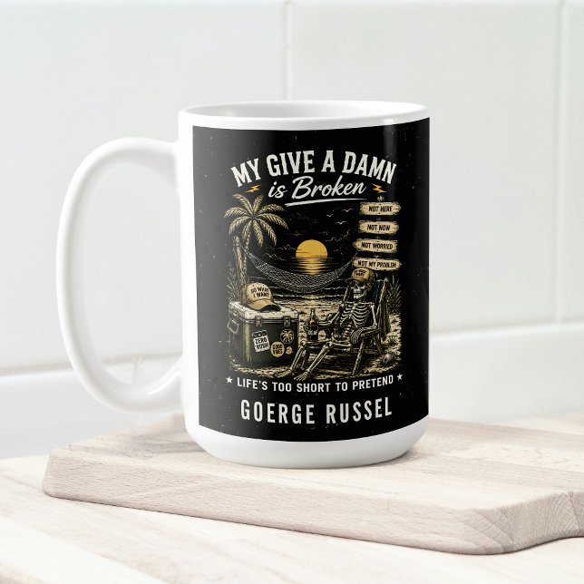 Min likgiltighet är bruten Livet är för kort Kaffemugg (Left)