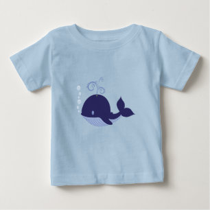 Min lilla blå val t shirt