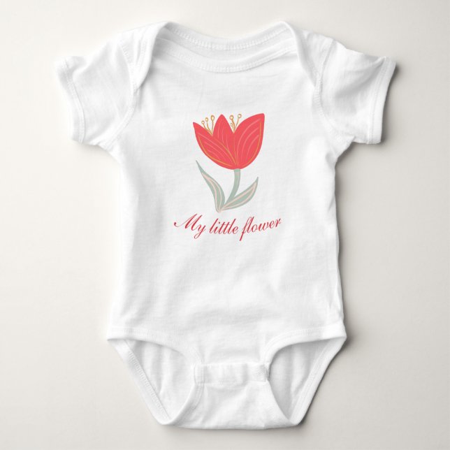Min lilla blomtulip t shirt (Framsida)