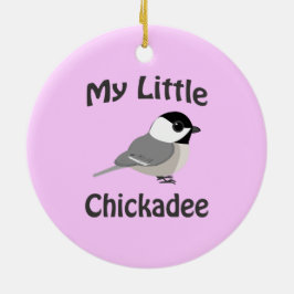 Min lilla chickadee julgransprydnad keramik