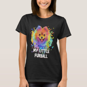 Min lilla Furball Funny Pomeranian Humor Pom Pom A T Shirt